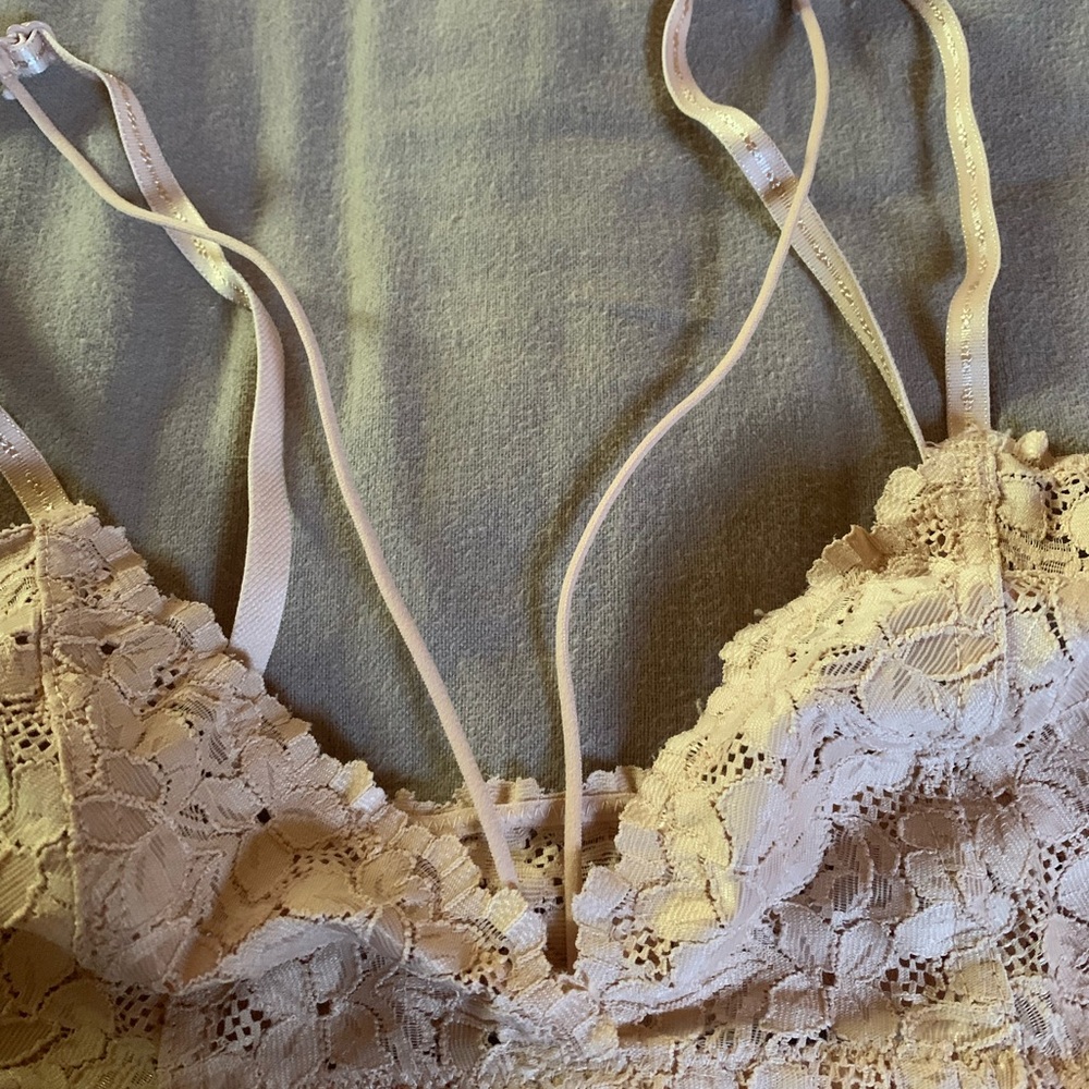 Free people bralette in soft muted pink